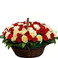 Корзина 101 роза #REPLACE_PRED# Клишева Премиум букет из: Розы #REPLACE_PRED# Клишева